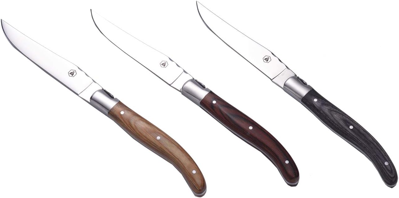 Forge de Laguiole coffret 6 couteaux steak bois assortis