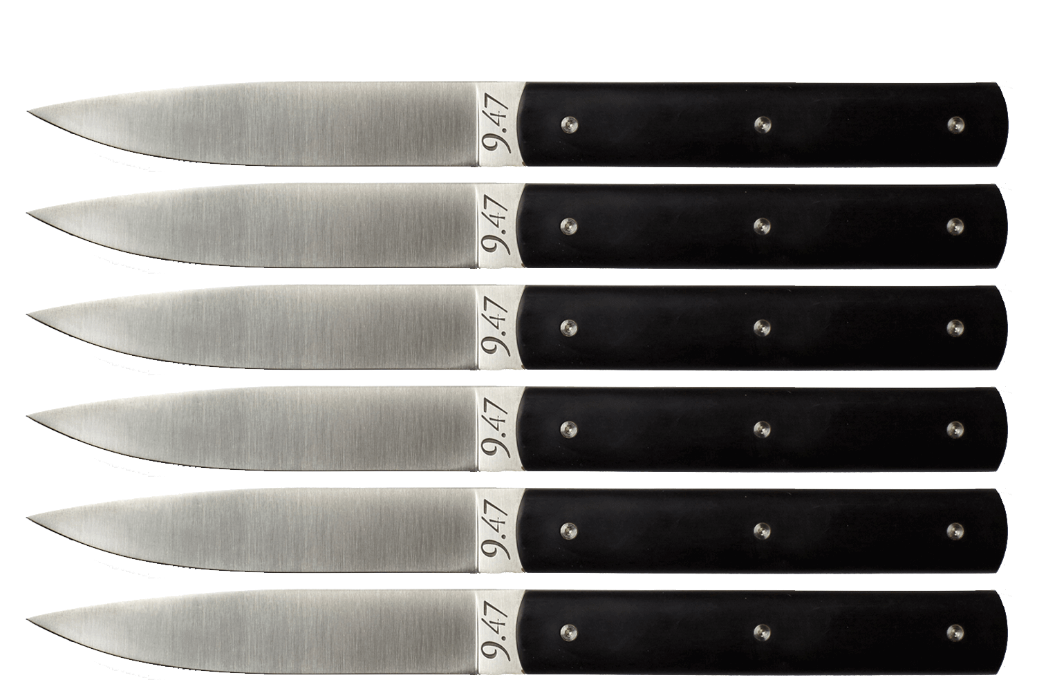Perceval 9.47 coffret 6 couteaux steak noir
