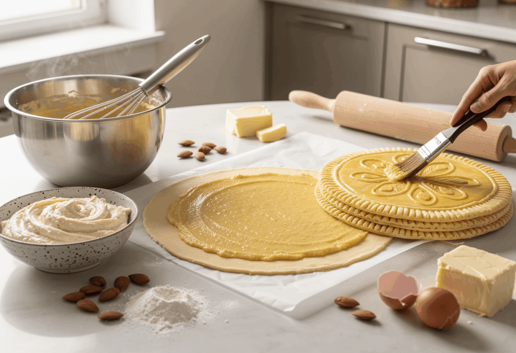 Préparation pas à pas de la galette frangipane